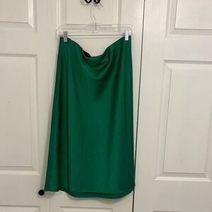 Chic Green A-Line Skirt